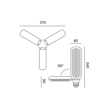 LED Glödlampa för växttillväxt PLANTY E27/24W/230V 1200K