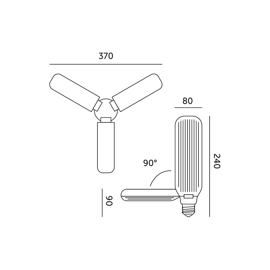 LED Glödlampa för växttillväxt PLANTY E27/24W/230V 1200K