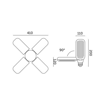 LED Glödlampa för växttillväxt VITABLOOM E27/40W/230V 1200K - Brilagi