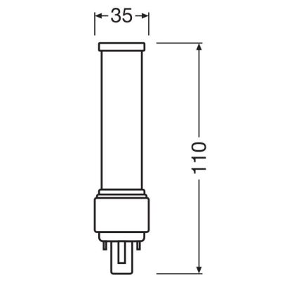 LED glödlampa G24d-1/5W/230V 4000K - Osram