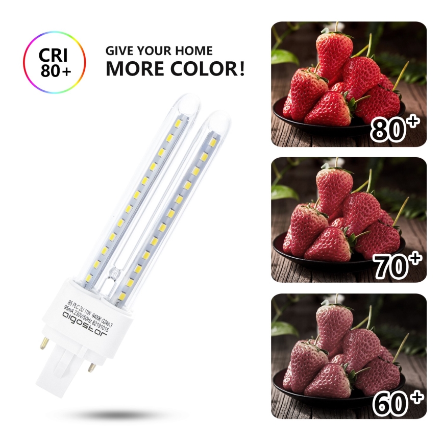 LED glödlampa G24D-3/11W/230V 6500K - Aigostar