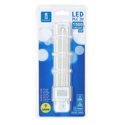 LED glödlampa G24D-3/15W/230V 3000K - Aigostar