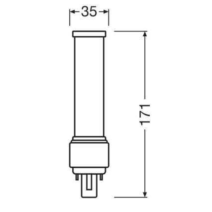 LED glödlampa G24d-3/9W/230V 4000K - Osram