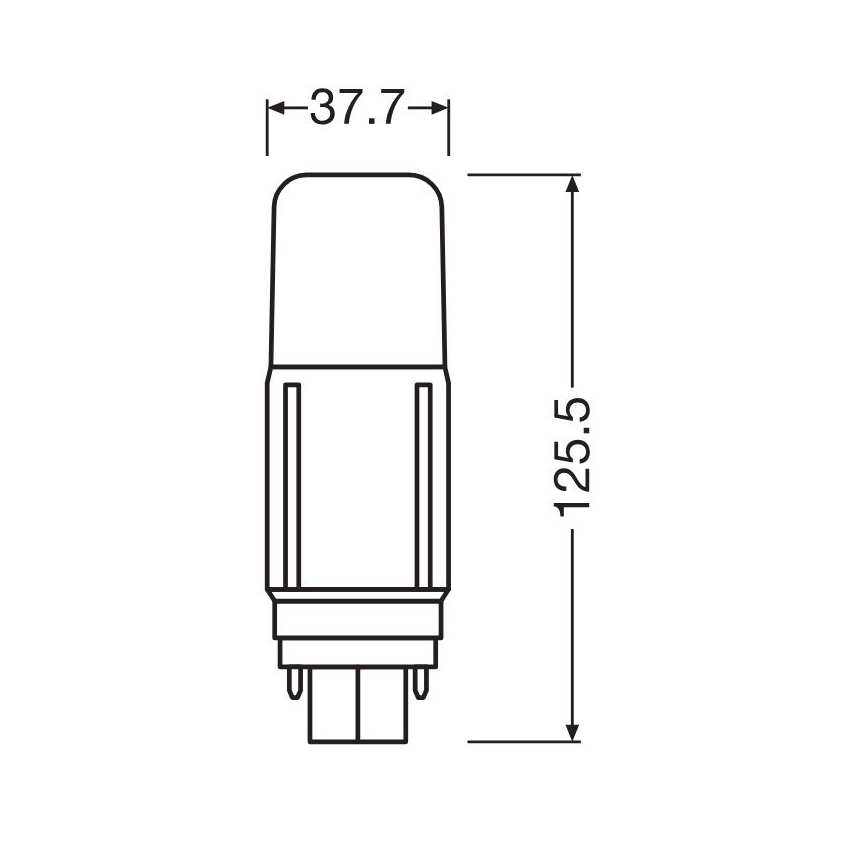 LED glödlampa G24d/9,5W/230V 3000K - Osram