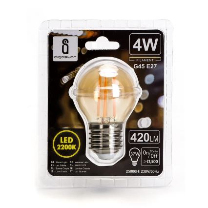 LED glödlampa G45 E27/4W/230V 2200K - Aigostar