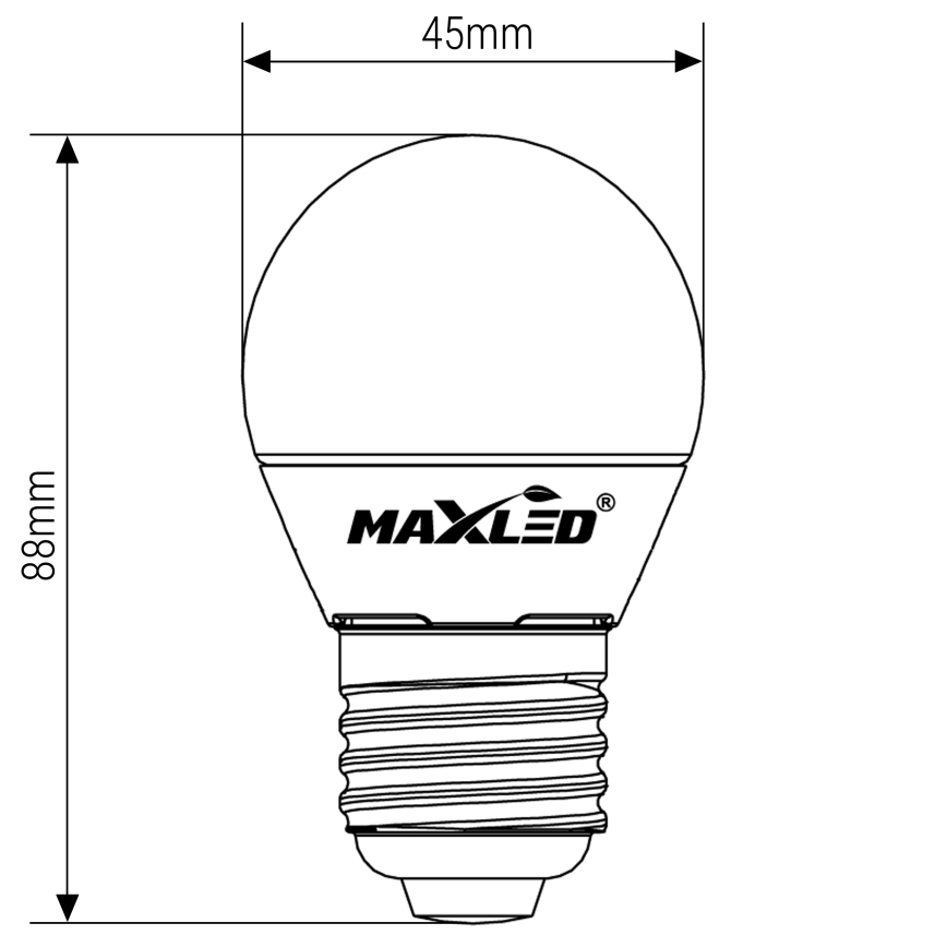 LED glödlampa G45 E27/8W/230V 4000K