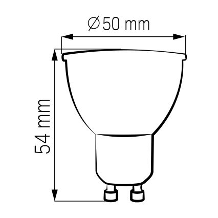 LED glödlampa GU10/4,5W/230V 4000K svart
