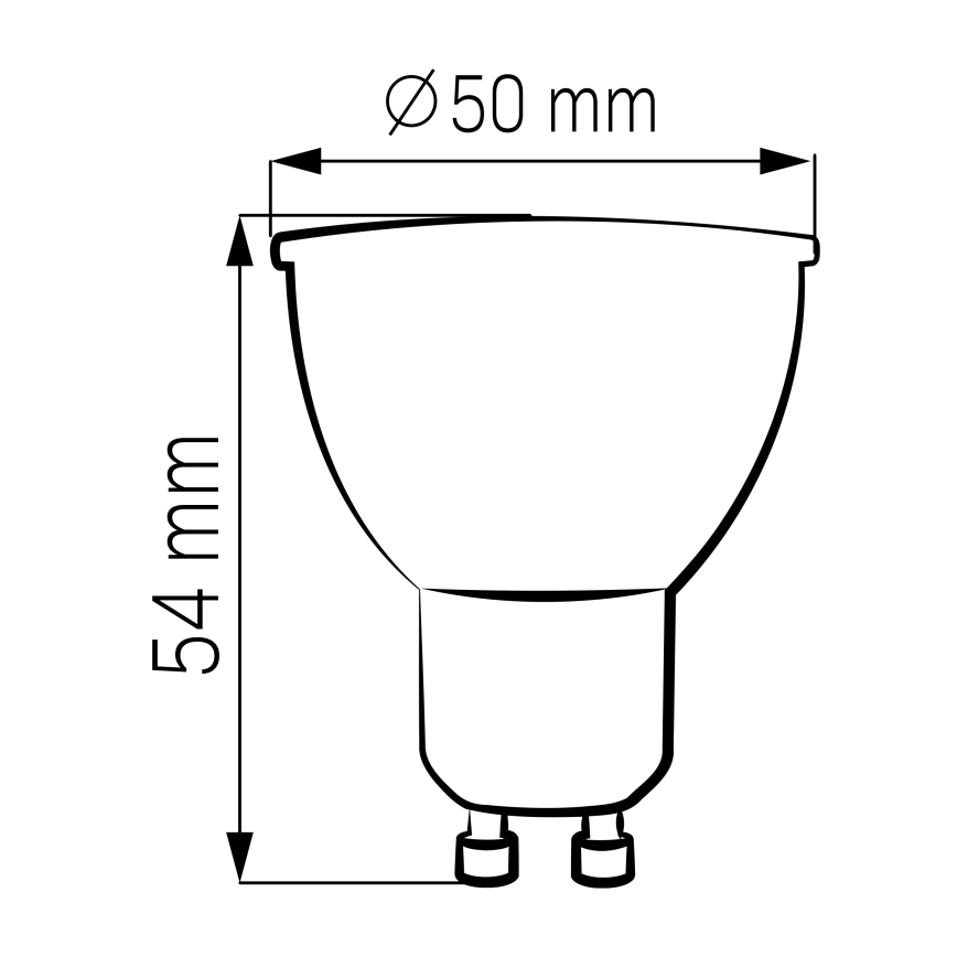LED glödlampa GU10/4,5W/230V 4000K svart