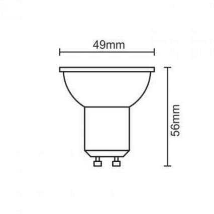 LED glödlampa GU10/6W/230V 3000K svart