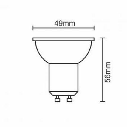 LED glödlampa GU10/6W/230V 4000K svart