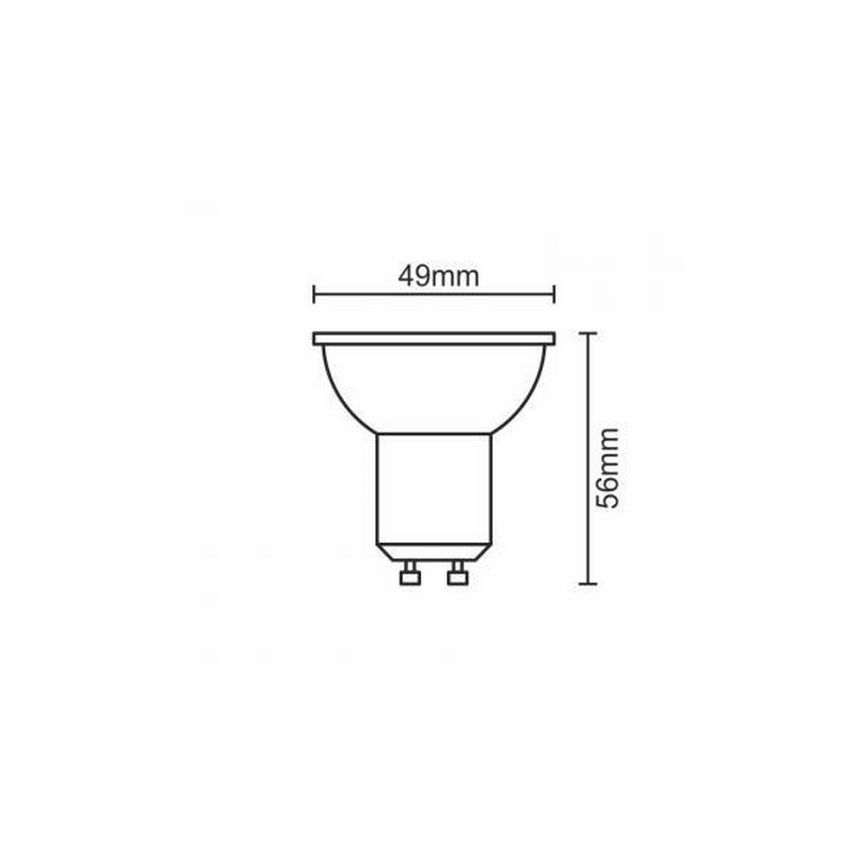 LED glödlampa GU10/6W/230V 4000K svart