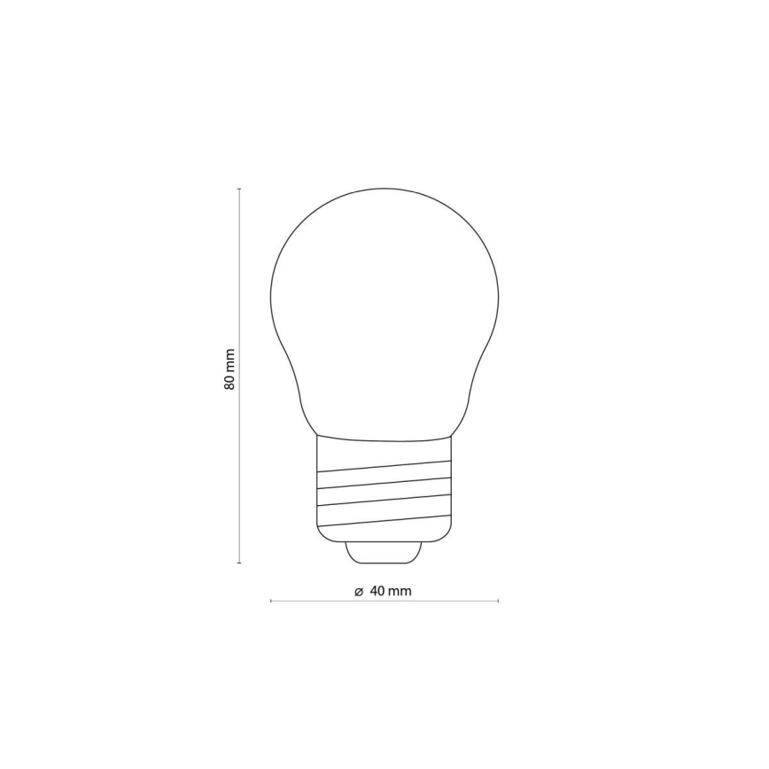 LED-glödlampa klar G45 E27/4,5W/230V 2200K