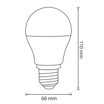 LED glödlampa med en rörelse- och skymningssensor A60 E27/8W/230V 3000K