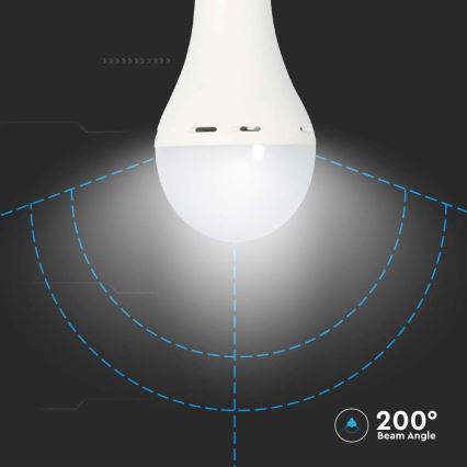 LED Glödlampa med nödläge A70 E27/9W/230V 4000K