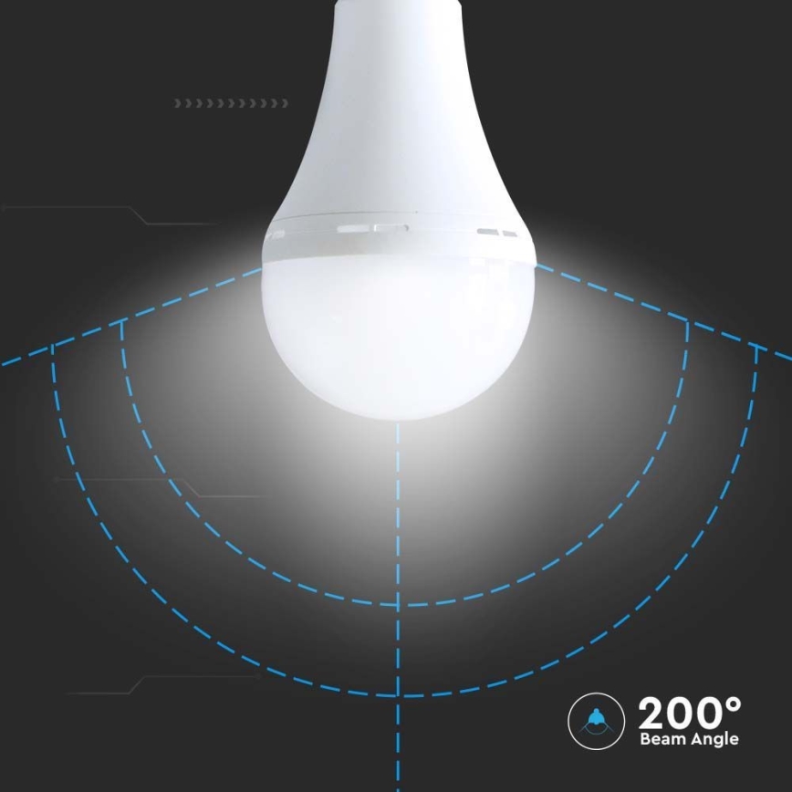 LED Glödlampa med nödläge A80 E27/12W/230V 4000K