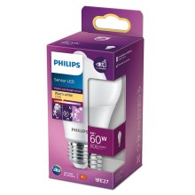 LED Glödlampa med sensor Philips A60 E27/8W/230V 2700K