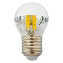 LED Glödlampa med sfärisk spegelkåpa DECOR MIRROR P45 E27/5W/230V 4200K silver