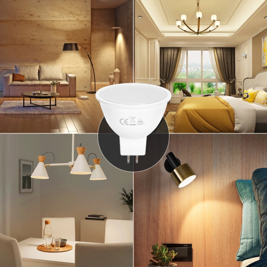 LED glödlampa MR16 GU5,3/6W/12V 3000K - Aigostar