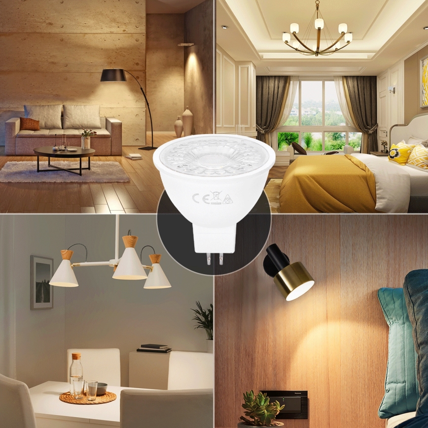 LED glödlampa MR16 GU5,3/6W/12V 3000K - Aigostar