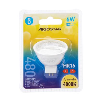 LED glödlampa MR16 GU5,3/6W/12V 4000K - Aigostar