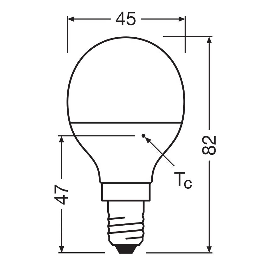 LED glödlampa P40 E14/4,9W/230V 4000K - Osram