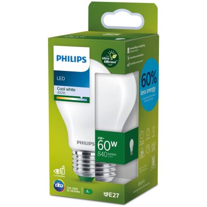 LED glödlampa Philips A60 E27/4W/230V 4000K