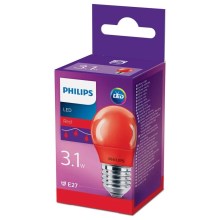 LED glödlampa  Philips E27/3,1W/230V röd 