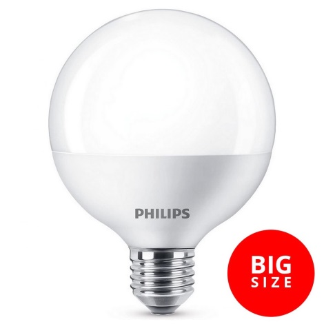 LED glödlampa Philips G95 E27/8,5W/230V 6500K