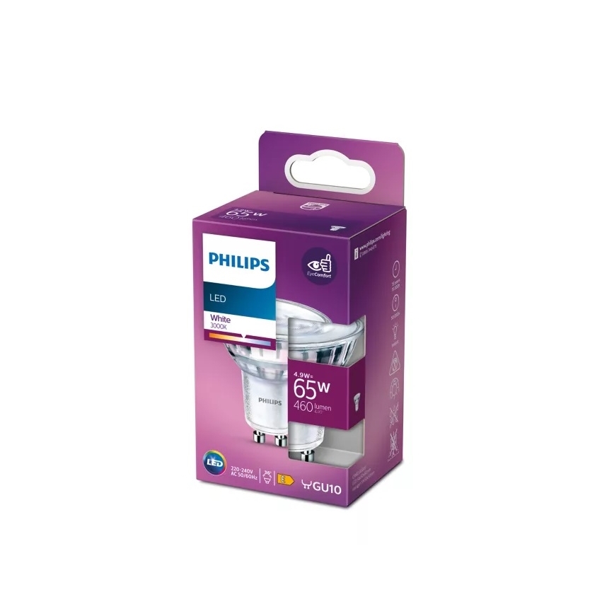 LED glödlampa Philips PAR16 GU10/4,9W/230V 3000K