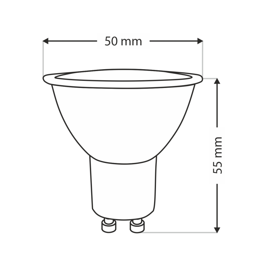 LED glödlampa Qtec GU10/8W/230V 2700K