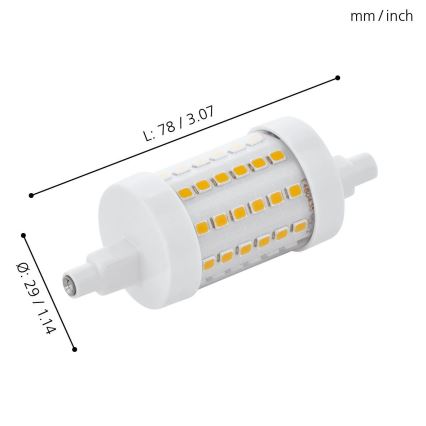 LED glödlampa R7S/7W/230V 2700K 78 mm - Eglo 11829