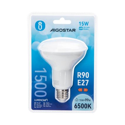LED glödlampa R90 E27/15W/230V 6500K - Aigostar