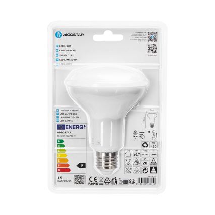 LED glödlampa R90 E27/15W/230V 6500K - Aigostar