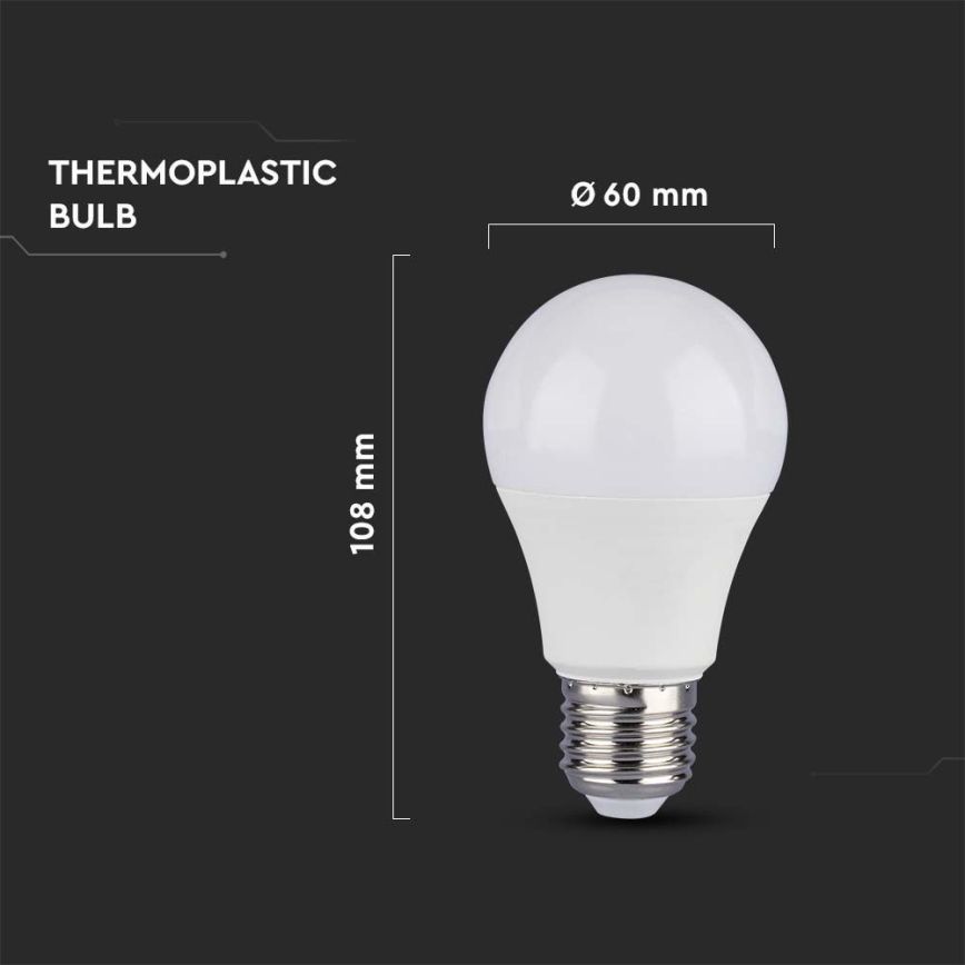 LED glödlampa SAMSUNG CHIP A60 E27/8,5W/230V 4000K