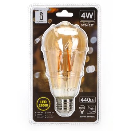 LED glödlampa ST64 E27/4W/230V 2200K - Aigostar