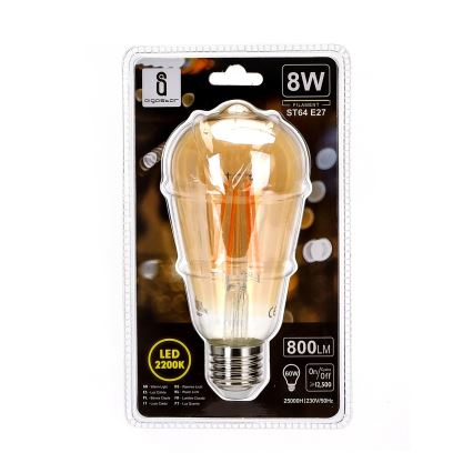 LED glödlampa ST64 E27/8W/230V 2200K - Aigostar