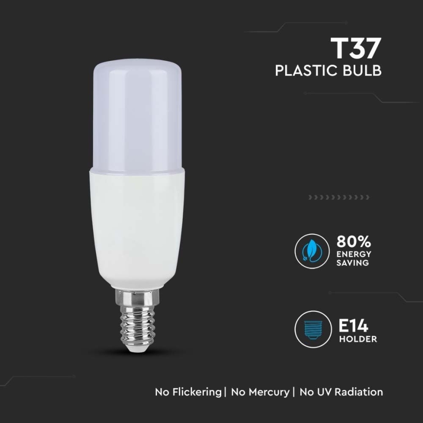 LED glödlampa T37 E14/9W/230V 2700K