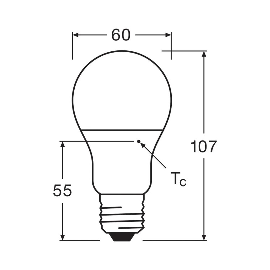 LED glödlampa VALUE A60 E27/8W/230V 4000K - Osram