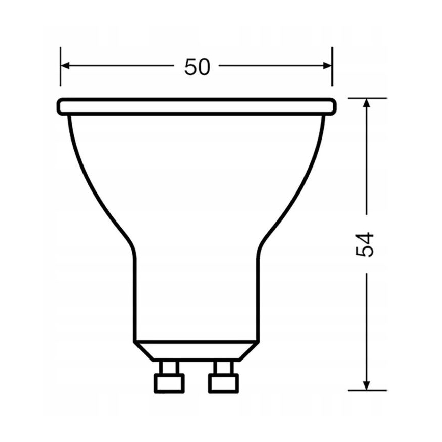 LED glödlampa VALUE PAR16 GU10/4,5W/230V 2700K 36° svart - Osram
