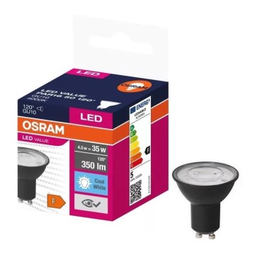 LED glödlampa VALUE PAR16 GU10/4,5W/230V 4000K 120° svart - Osram