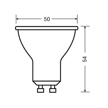 LED glödlampa VALUE PAR16 GU10/4,5W/230V 4000K 36° vit - Osram