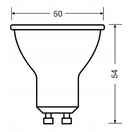 LED glödlampa VALUE PAR16 GU10/6,9W/230V 4000K 120° svart - Ledvance