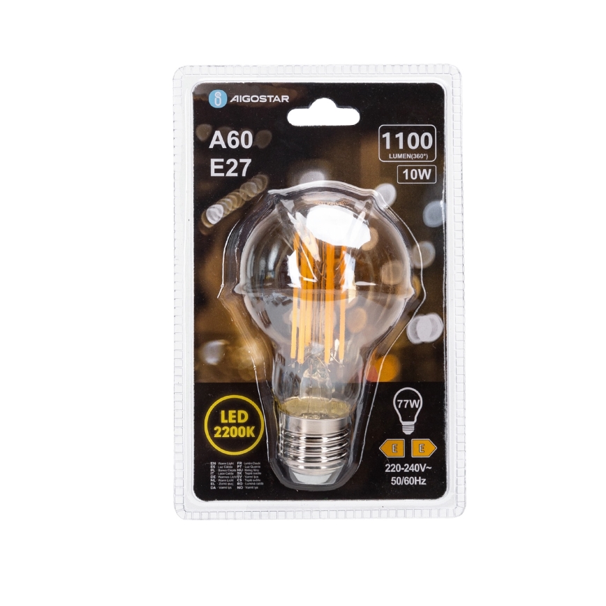 LED-glödlampa VINTAGE A60 E27/10W/230V 2200K - Aigostar