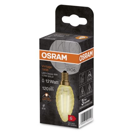 LED glödlampa VINTAGE E14/1,5W/230V 2400K - Osram