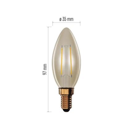 LED glödlampa VINTAGE E14/2,5W/230V 2200K