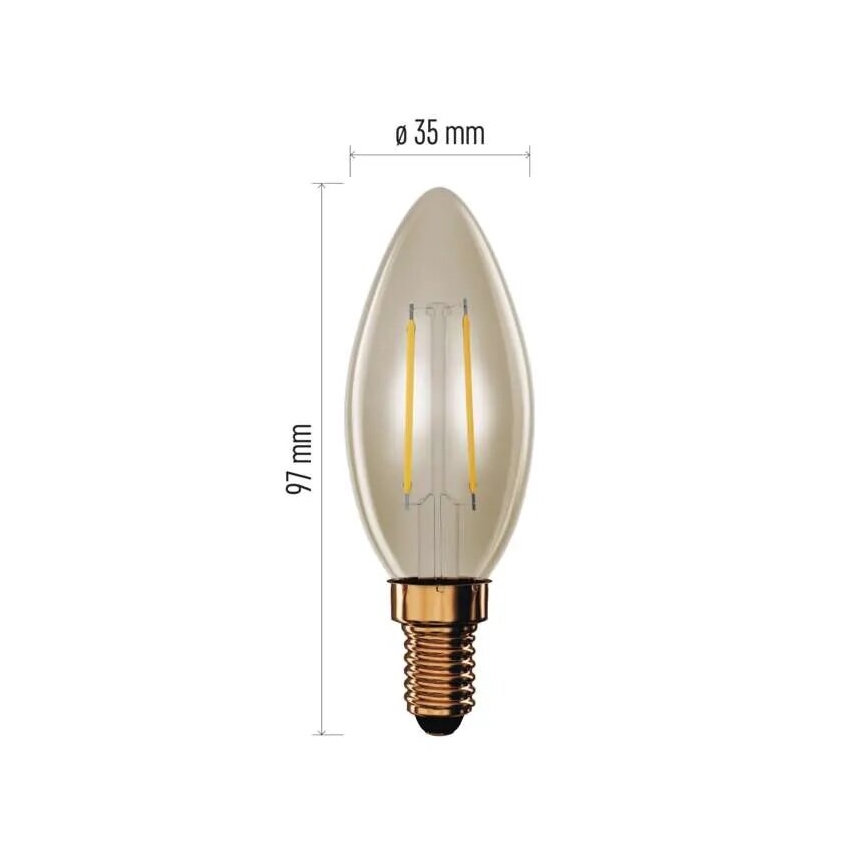 LED glödlampa VINTAGE E14/2,5W/230V 2200K