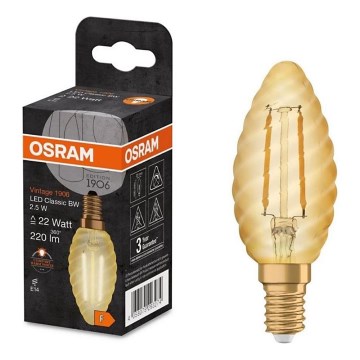 LED glödlampa VINTAGE E14/2,5W/230V 2400K - Osram