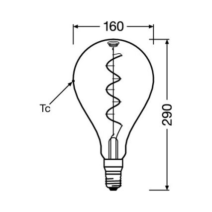 LED-glödlampa Vintage filament E27/4W/230V 1800K - Osram