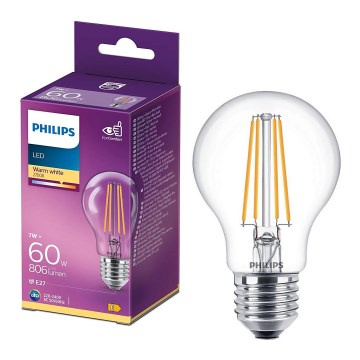 LED glödlampa VINTAGE Philips A60 E27/7W/230V 2700K