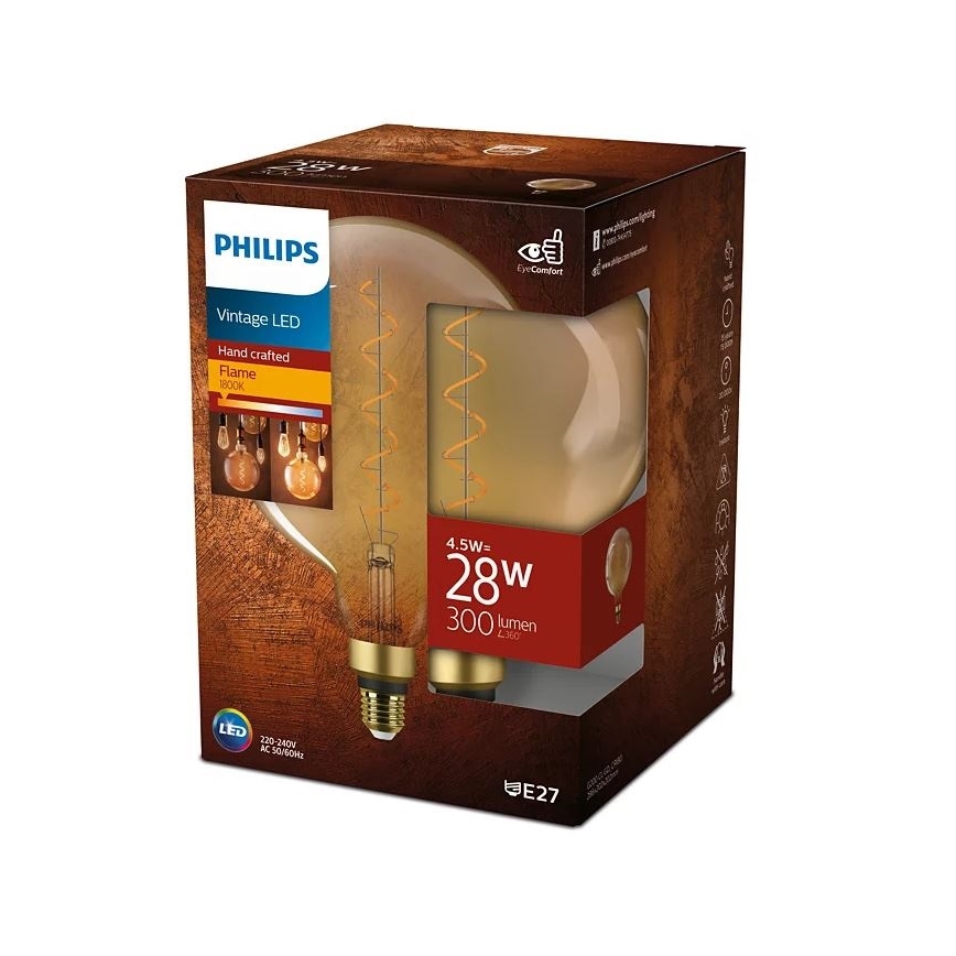 LED glödlampa VINTAGE Philips E27/4,5W/230V 1800K